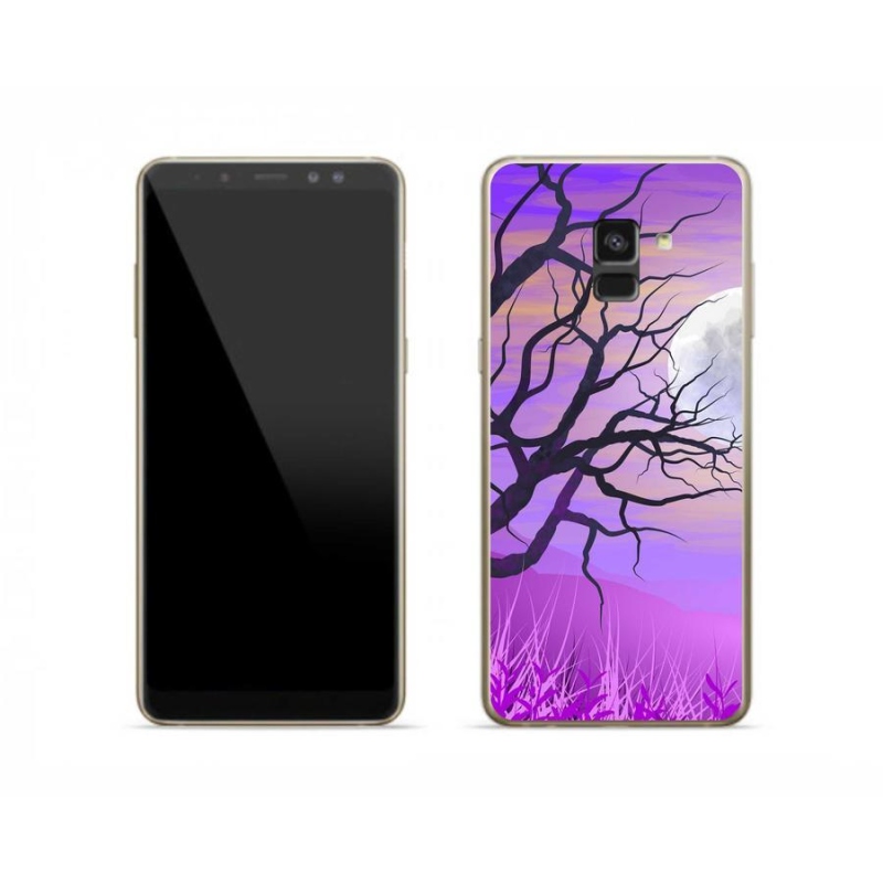 Gél tok mmCase mobiltelefonhoz Samsung Galaxy A8 (2018) - karikatúra kidőlt fa