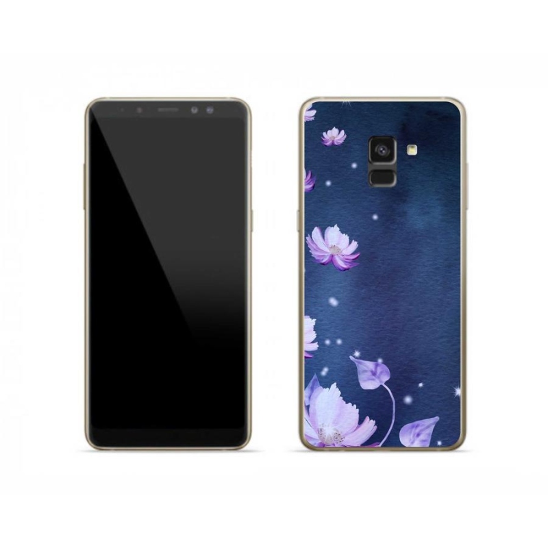 Gél tok mmCase mobiltelefonhoz Samsung Galaxy A8 (2018) - hulló virágok