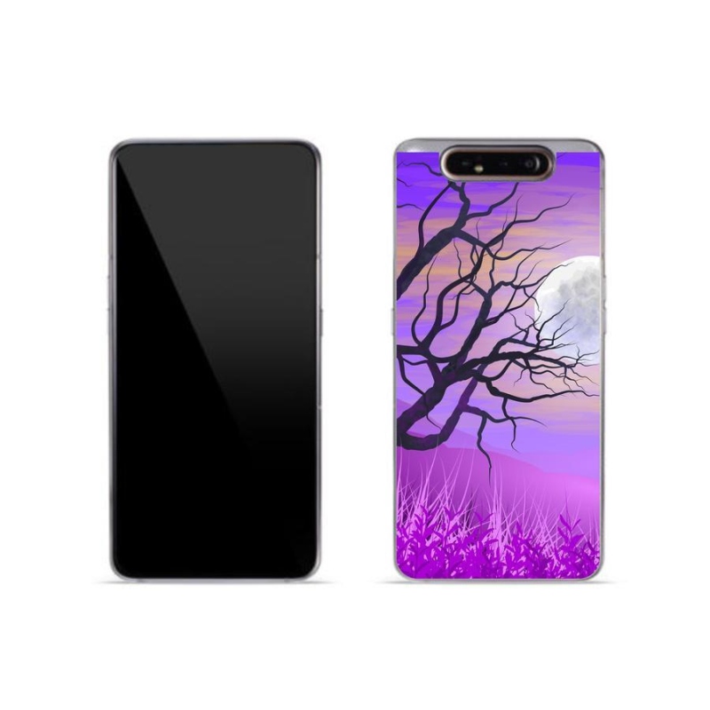 Gél tok mmCase mobiltelefonhoz Samsung Galaxy A80 - karikatúra kidőlt fa