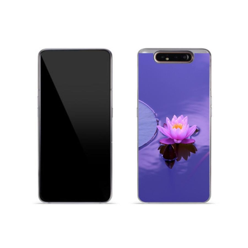 Gél tok mmCase mobiltelefonhoz Samsung Galaxy A80 - virág a felületen
