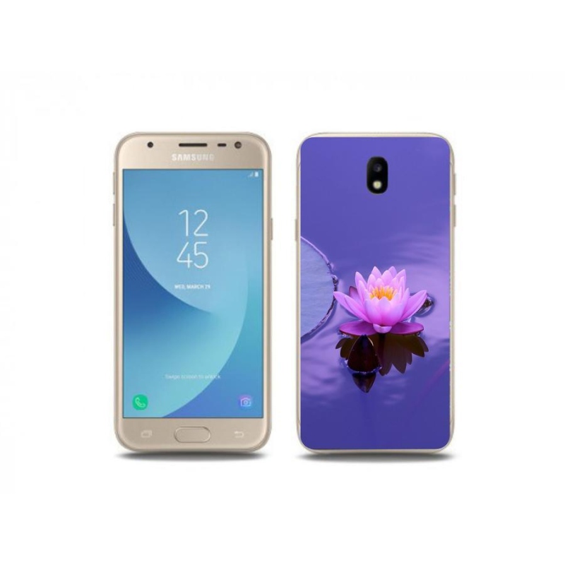 Gél tok mmCase mobiltelefonhoz Samsung Galaxy J3 (2017) - virág a felületen