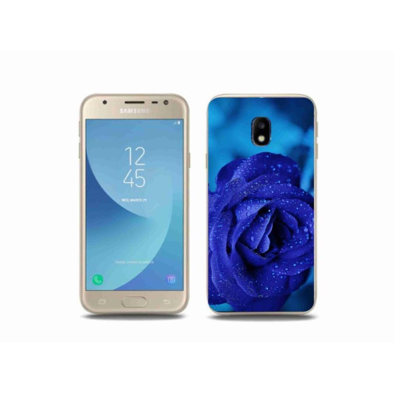 Gél tok mmCase Samsung Galaxy J3 (2017) - kék rózsa