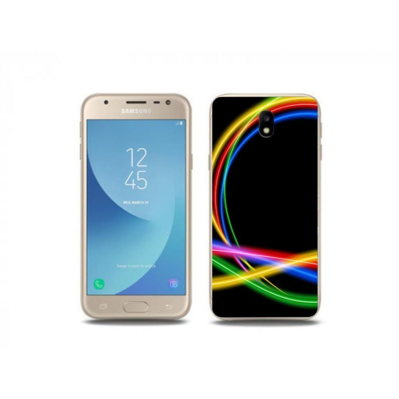 Gél tok mmCase Samsung Galaxy J3 (2017) - neon körökhöz