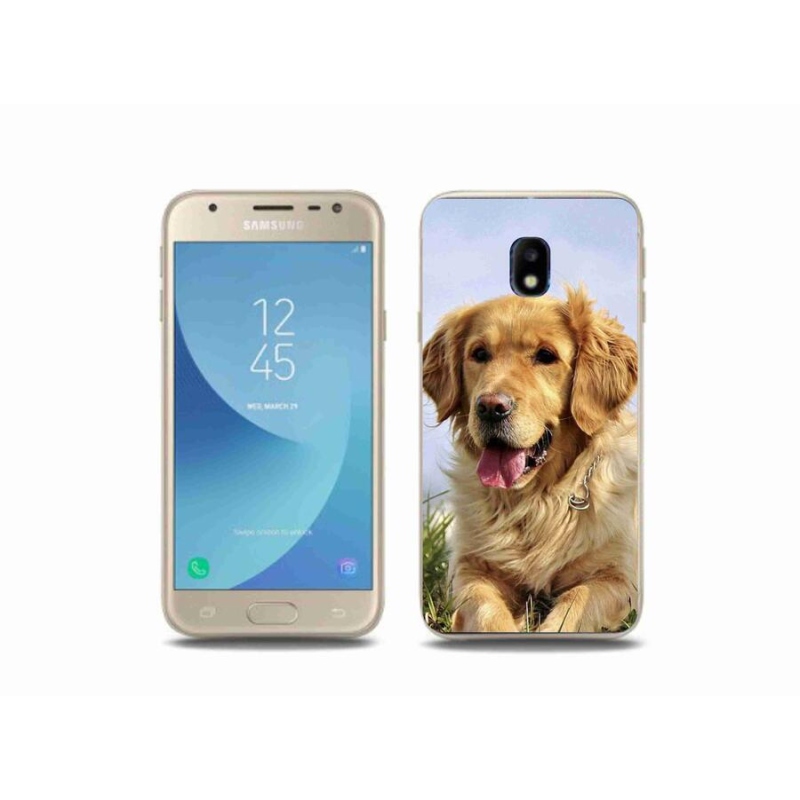 Gél tok mmCase mobiltelefonhoz Samsung Galaxy J3 (2017) - arany retriever