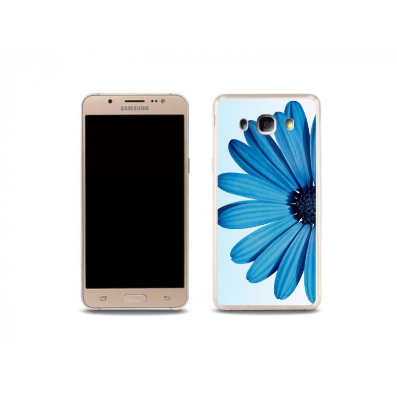 Gél tok mmCase mobiltelefonhoz Samsung Galaxy J5 (2016) - kék margaréta