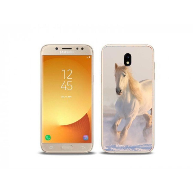 Gél tok mmCase a mobil Samsung Galaxy J5 (2017) - ló a hóban