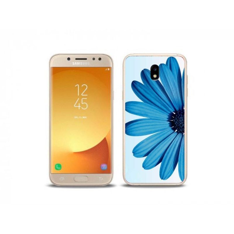 Gél tok mmCase mobiltelefonhoz Samsung Galaxy J5 (2017) - kék margaréta