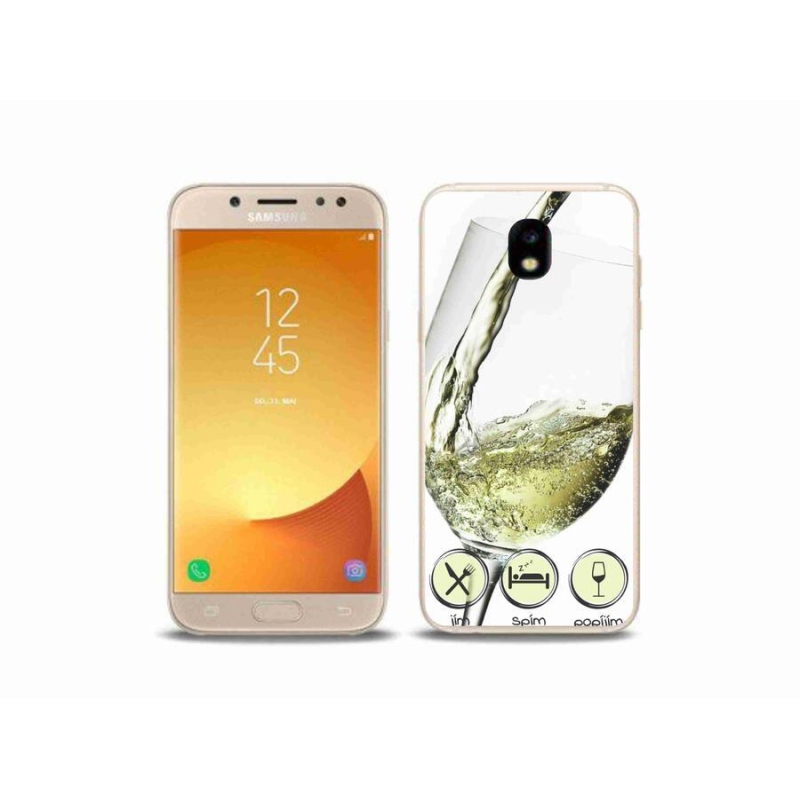 Gél tok mmCase mobiltelefonhoz Samsung Galaxy J5 (2017) - borospohár fehér