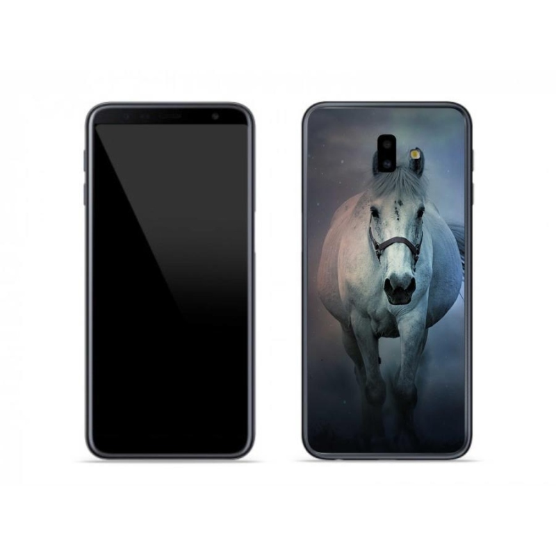 Gél tok mmCase Samsung Galaxy J6 Plus - futó fehér ló - zselés tok mmCase Samsung Galaxy J6 Plus-hoz