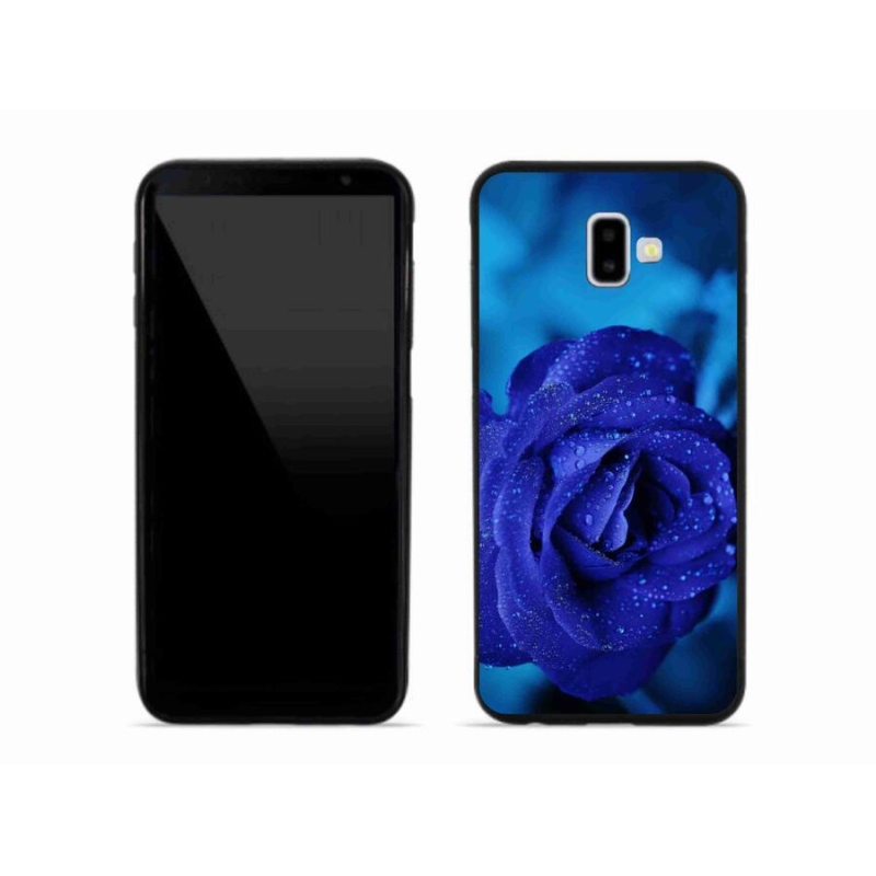 Gél tok mmCase Samsung Galaxy J6 Plus készülékhez - kék rózsa
