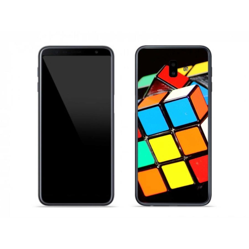 Gél tok mmCase Samsung Galaxy J6 Plus készülékhez - Rubik-kocka
