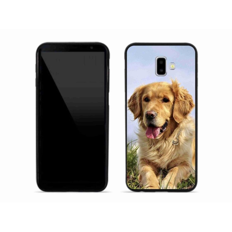 Gél tok mmCase mobiltelefonhoz Samsung Galaxy J6 Plus - arany retriever