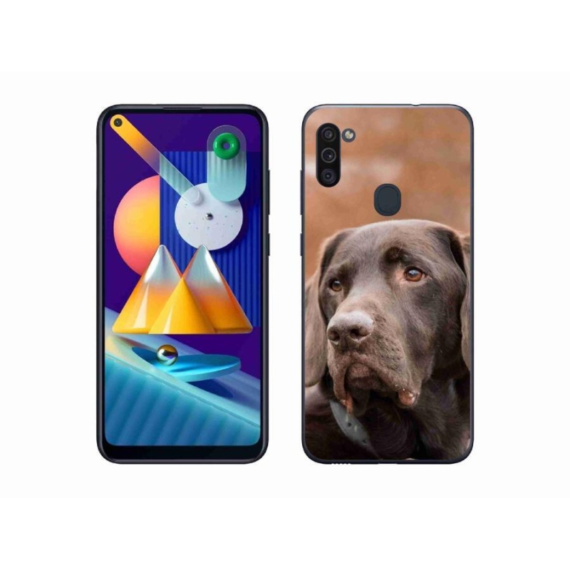 Gél tok mmCase Samsung Galaxy M11 készülékhez - barna labrador