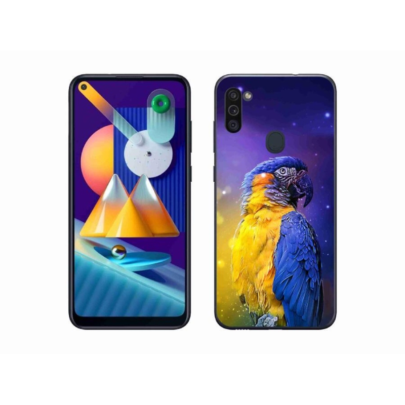 Gél tok mmCase mobiltelefonhoz Samsung Galaxy M11 - papagáj ara 1