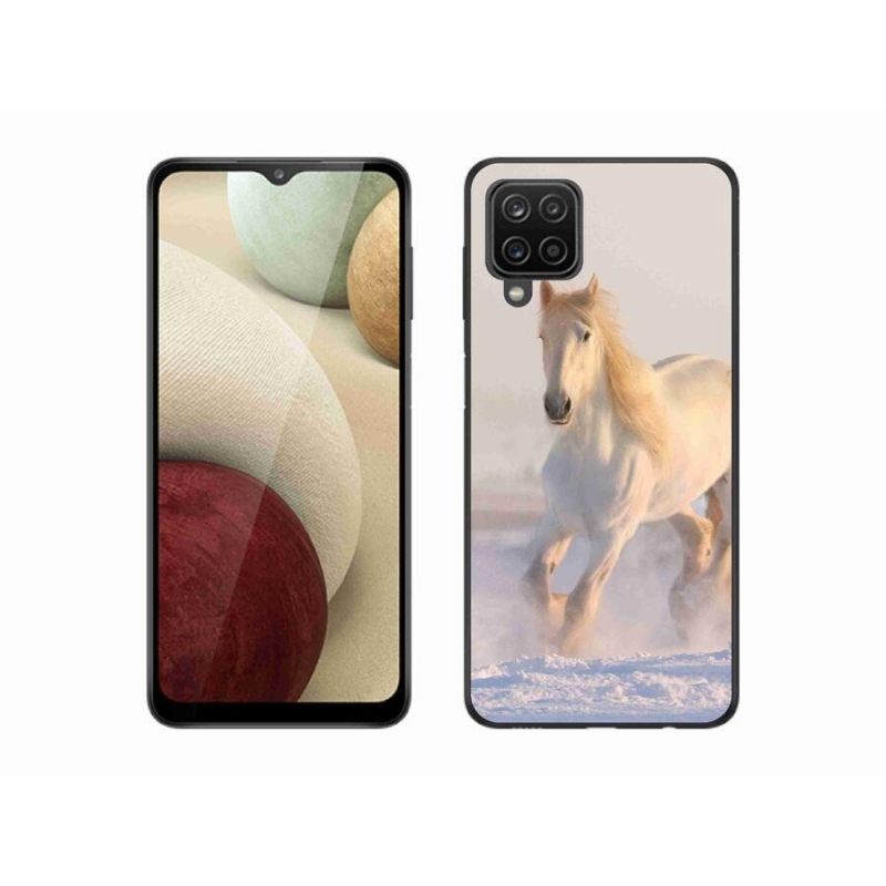 Gél tok mmCase a mobil Samsung Galaxy M12 - ló a hóban