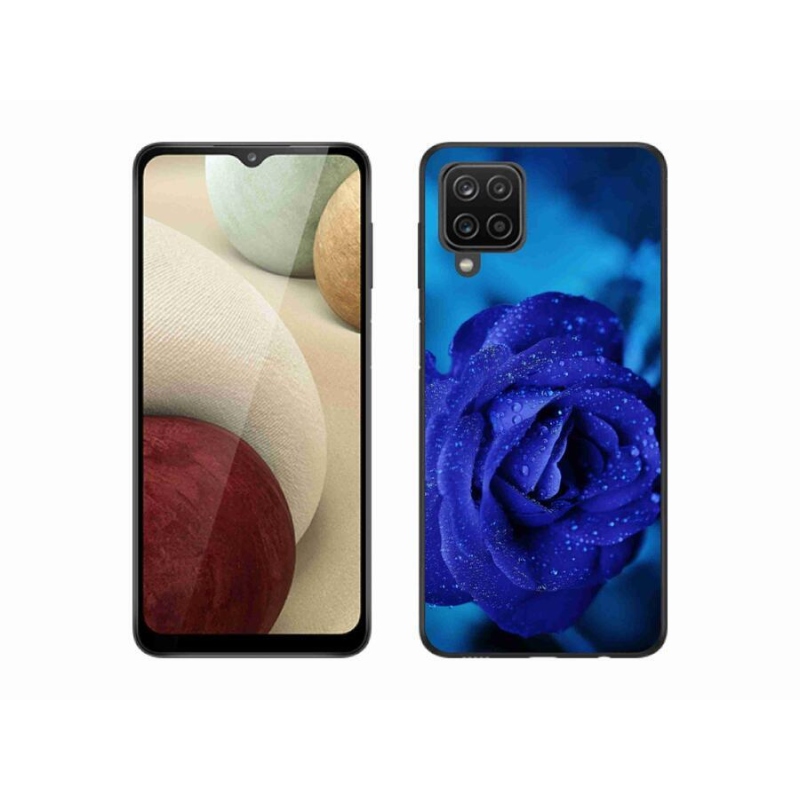 Gél tok mmCase Samsung Galaxy M12 készülékhez - kék rózsa