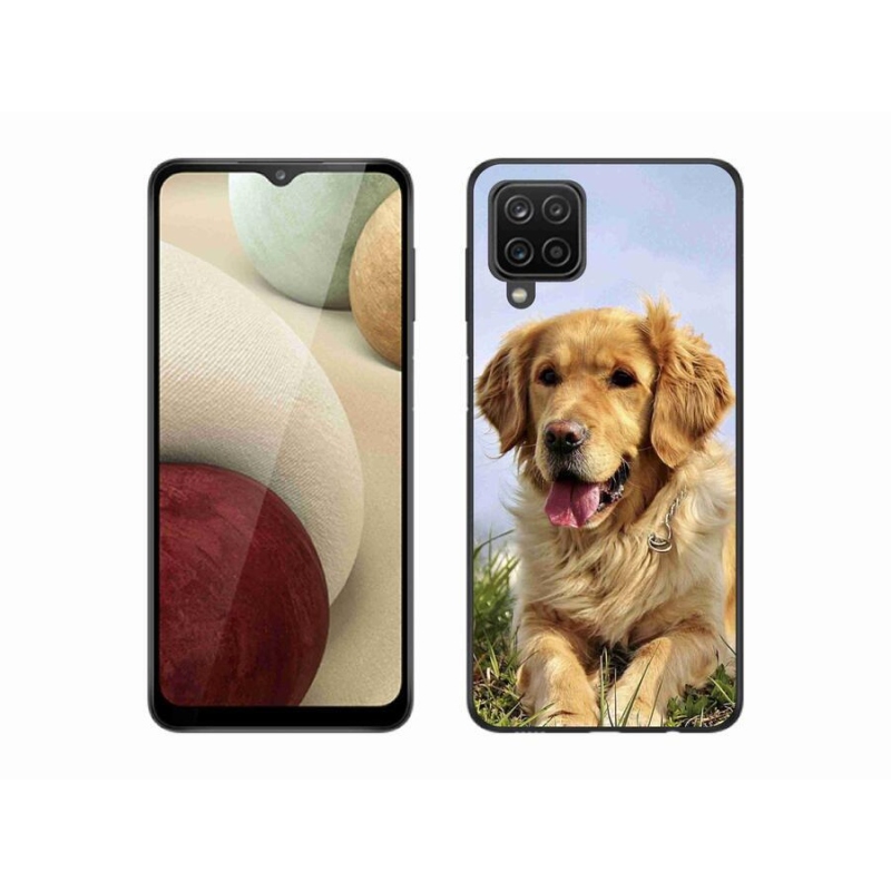 Gél tok mmCase a mobil Samsung Galaxy M12 - arany retrieverhez