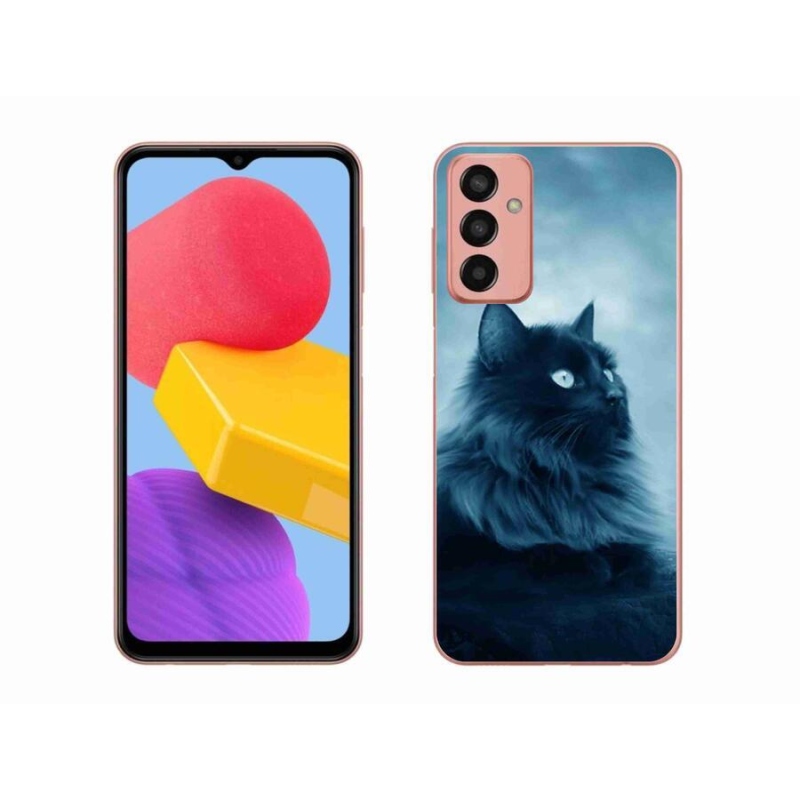 Gél tok mmCase a Samsung Galaxy M13-hoz - fekete macska 1