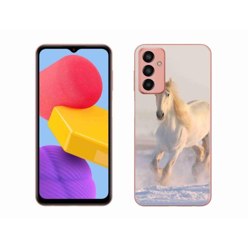 Gél tok mmCase a mobil Samsung Galaxy M13 - ló a hóban