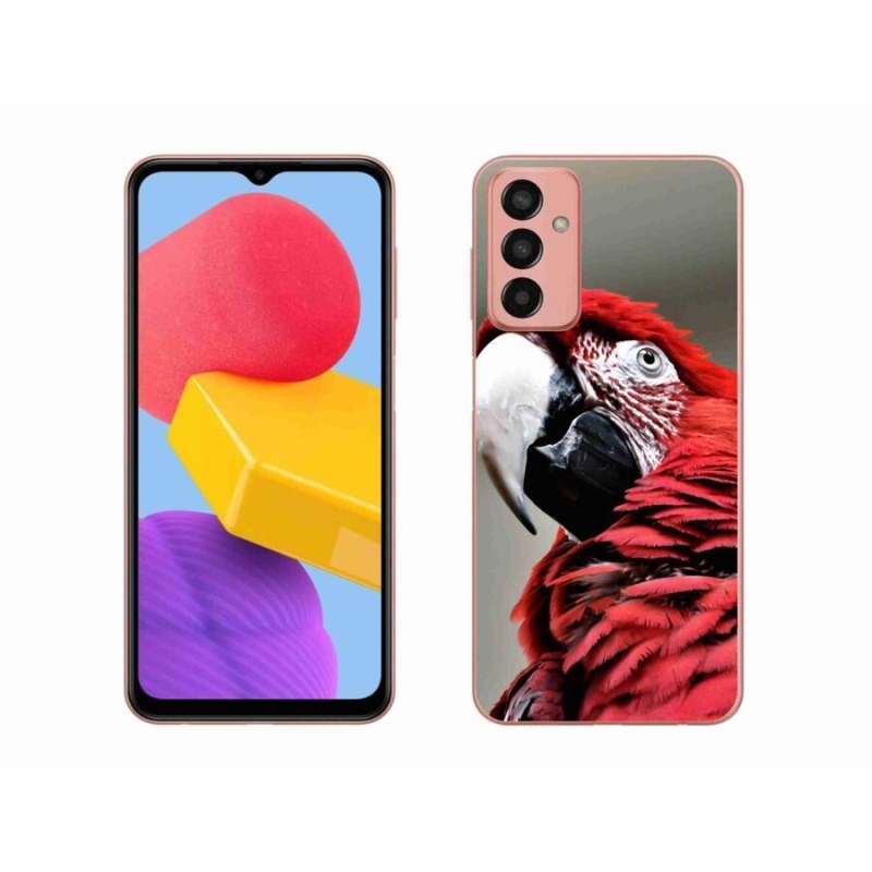 Gél tok mmCase mobiltelefonhoz Samsung Galaxy M13 - papagáj ara piros
