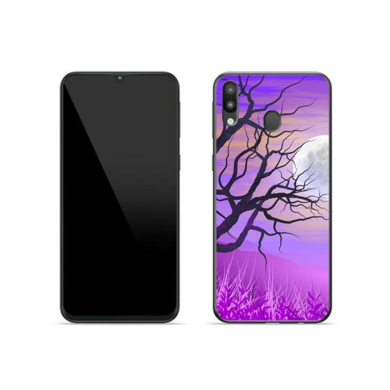 Gél tok mmCase mobiltelefonhoz Samsung Galaxy M20 - karikatúra kidőlt fa