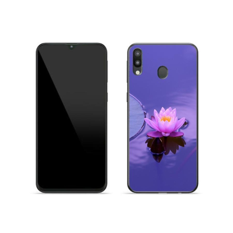 Gél tok mmCase mobiltelefonhoz Samsung Galaxy M20 - virág a felületen