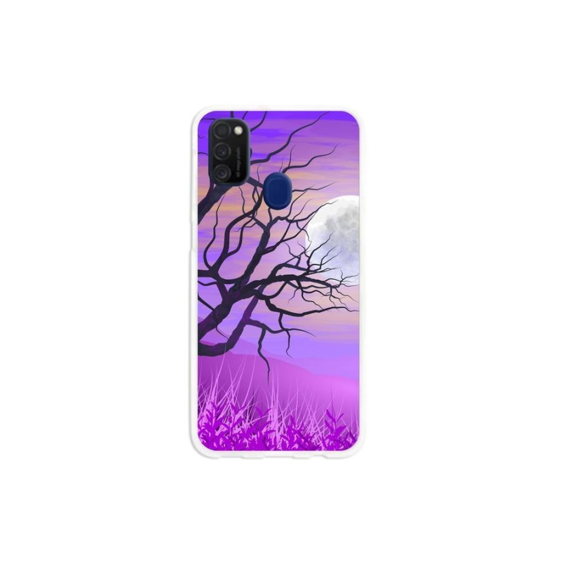 Gél tok mmCase mobiltelefonhoz Samsung Galaxy M21 - karikatúra kidőlt fa