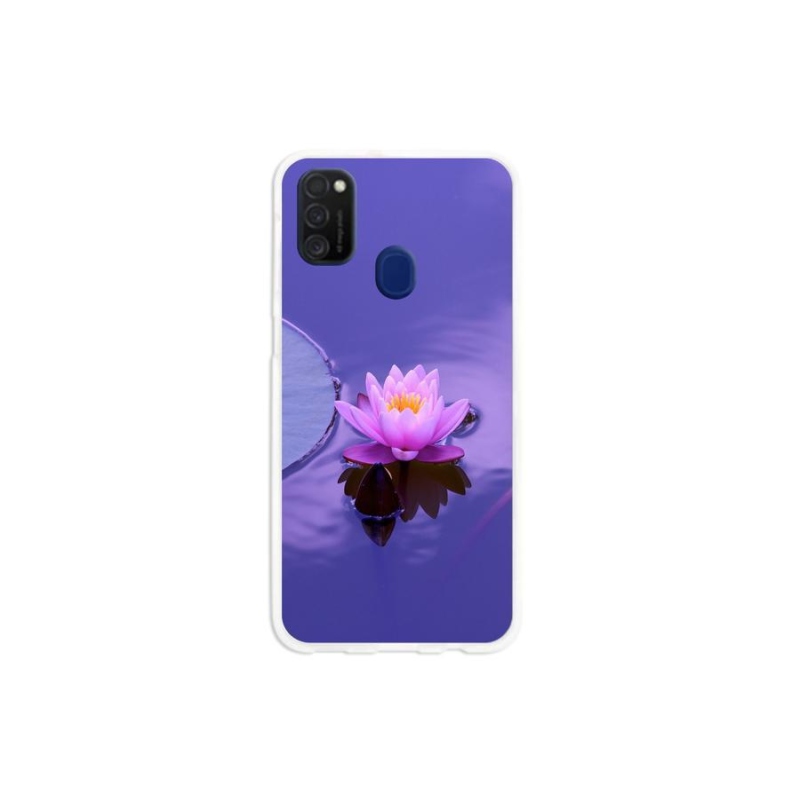 Gél tok mmCase mobil Samsung Galaxy M21 - virág a felszínen