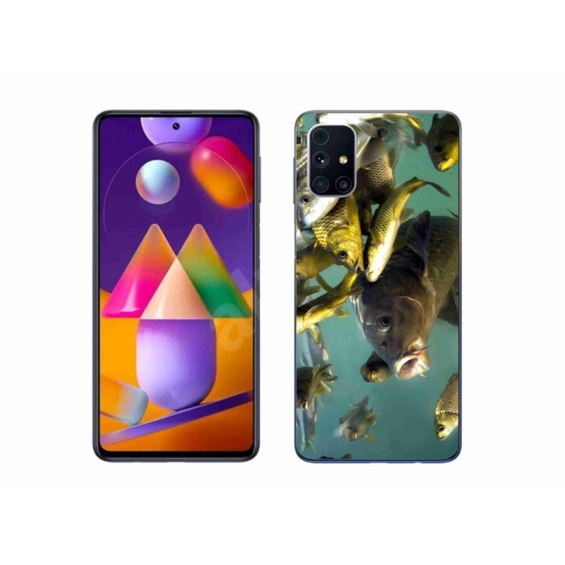 Gél tok mmCase a mobil Samsung Galaxy M31s - halak iskolája számára