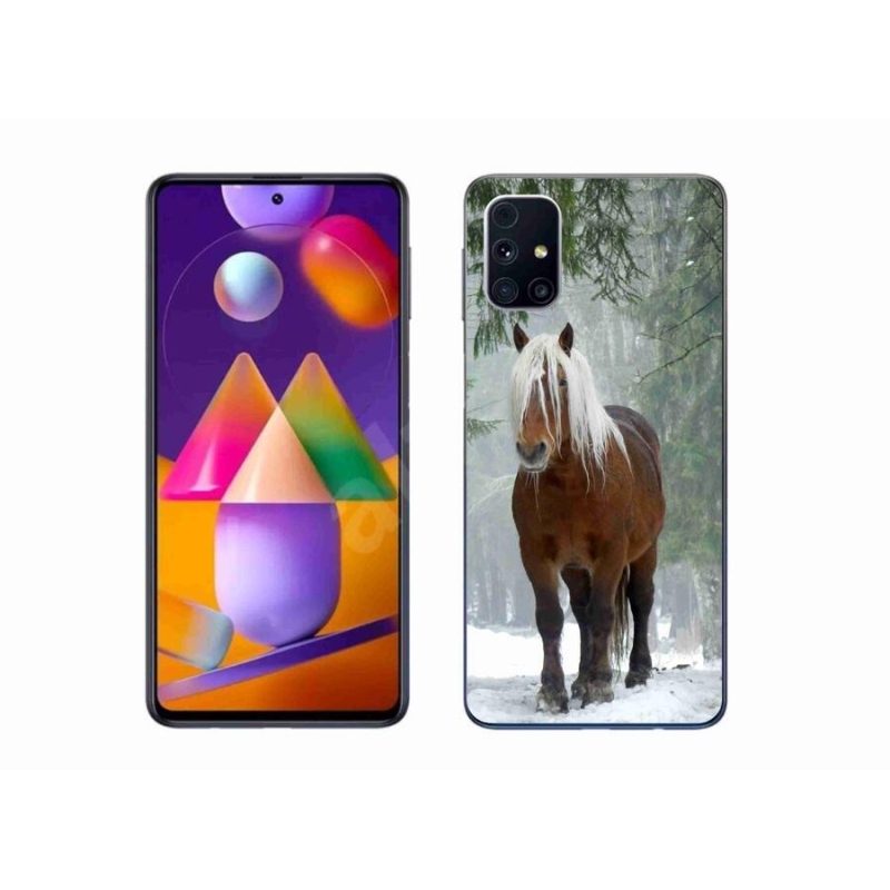 Gél tok mmCase a mobil Samsung Galaxy M31s - ló az erdőben