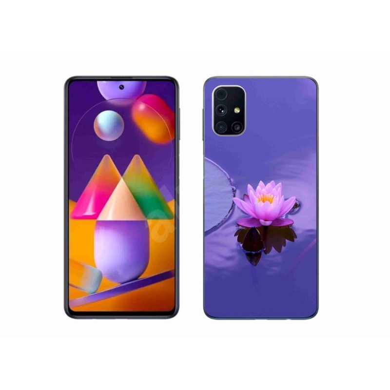 Gél tok mmCase a mobil Samsung Galaxy M31s - virág a felszínen