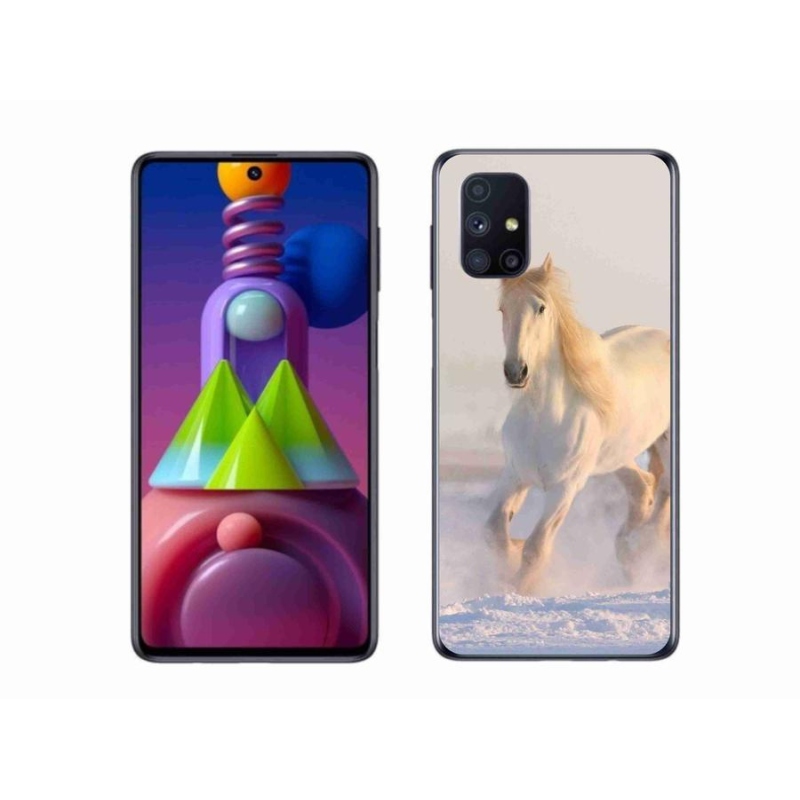 Gél tok mmCase mobiltelefonhoz Samsung Galaxy M51 - ló a hóban