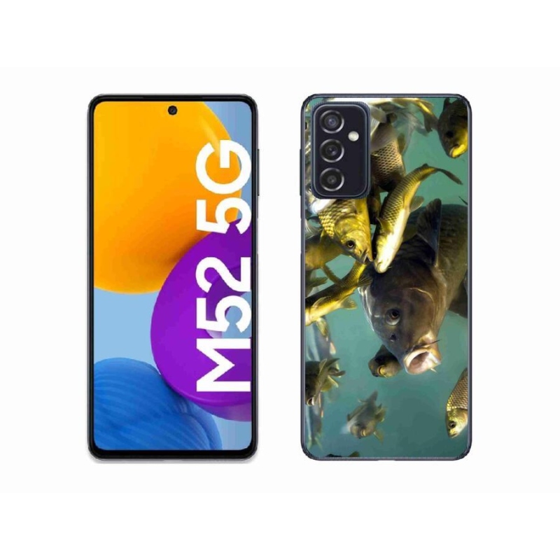 Gél tok mmCase a mobil Samsung Galaxy M52 5G - halak iskolája számára