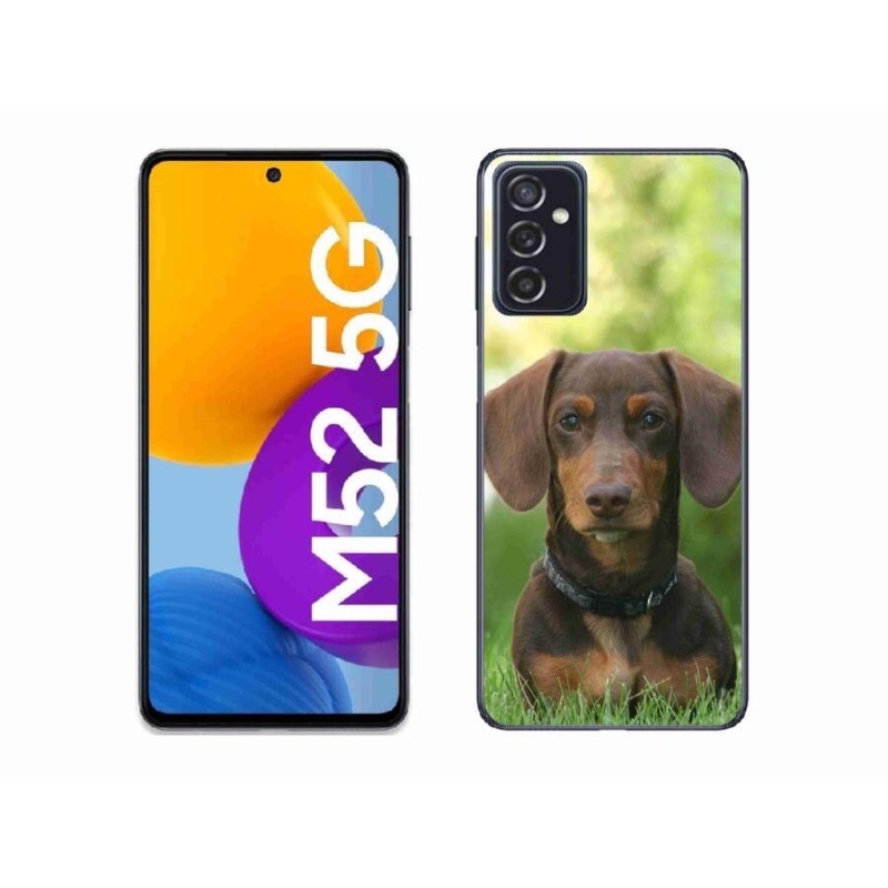 Gél tok mmCase a Samsung Galaxy M52 5G készülékhez - barna tacskó
