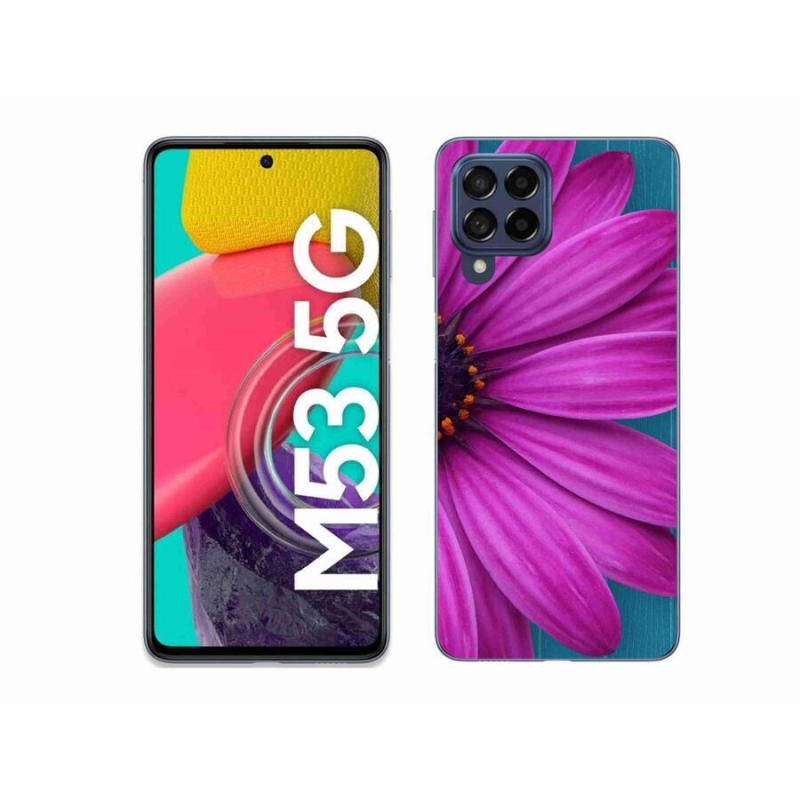 Gél tok mmCase a Samsung Galaxy M53 5G készülékhez - lila százszorszép
