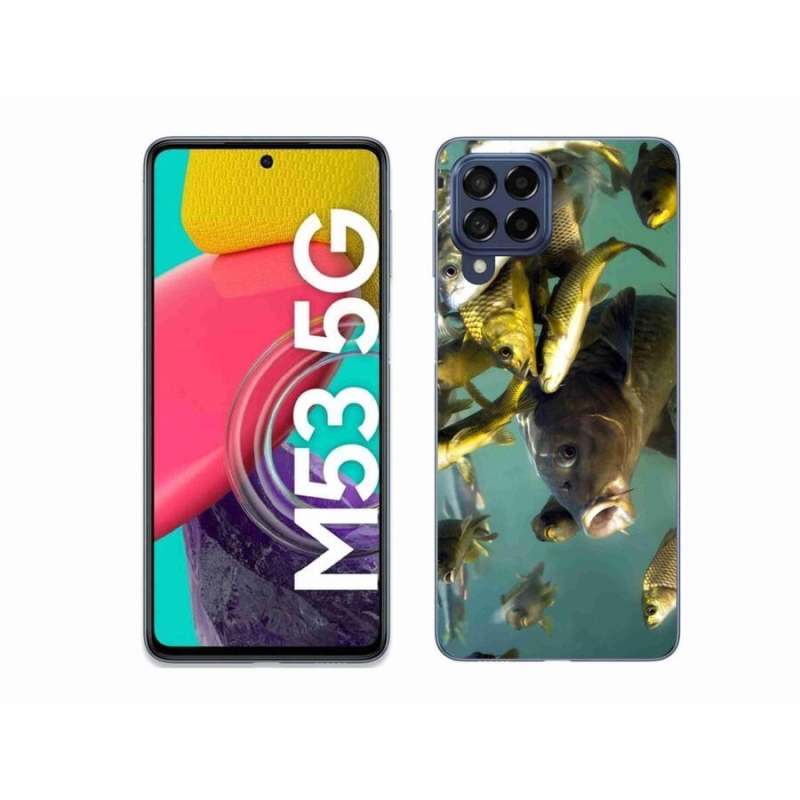 Gél tok mmCase a mobil Samsung Galaxy M53 5G - halak iskolája számára