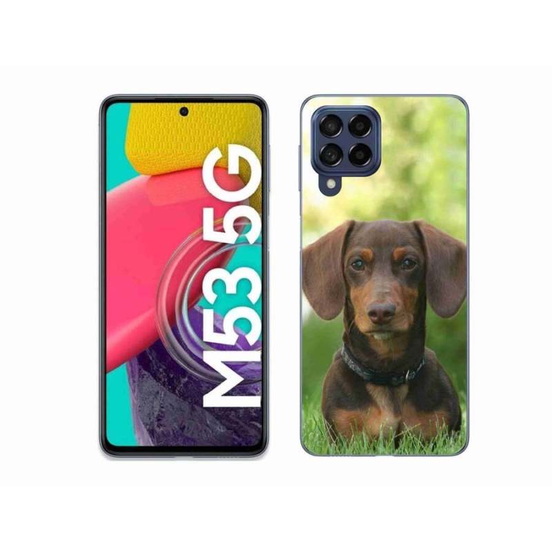 Gél tok mmCase a Samsung Galaxy M53 5G készülékhez - barna tacskó