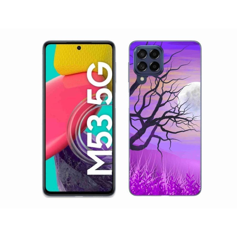 Gél tok mmCase mobiltelefonhoz Samsung Galaxy M53 5G - karikatúra kidőlt fa