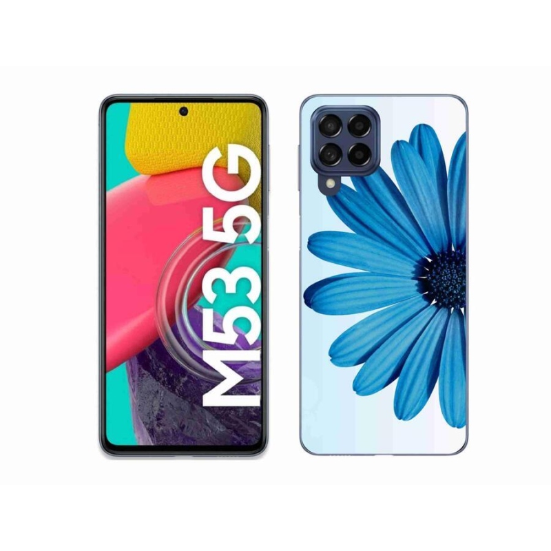 Gél tok mmCase a Samsung Galaxy M53 5G készülékhez - kék színű margaréta