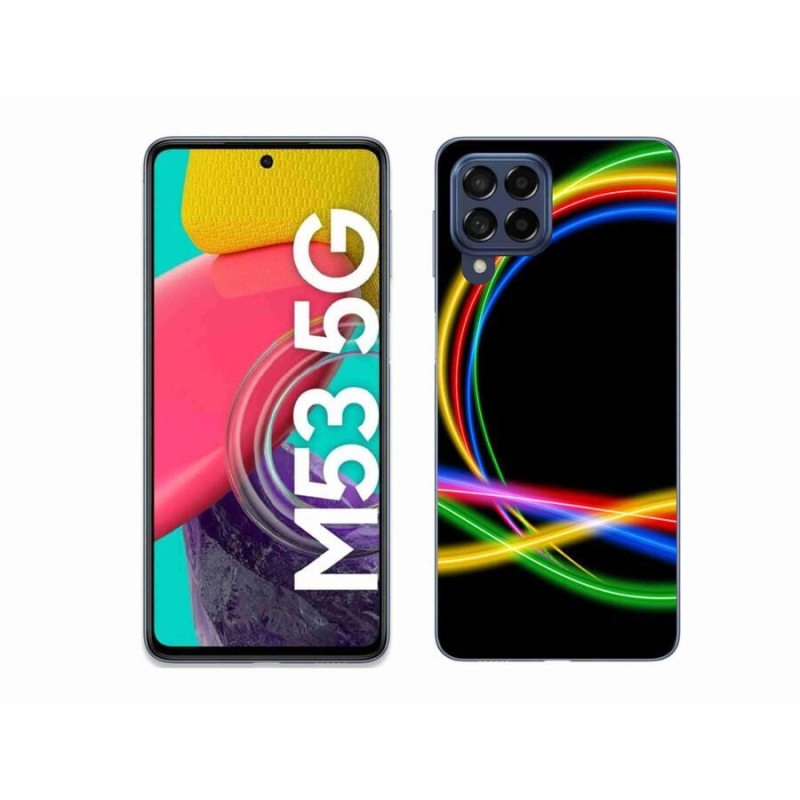 Gél tok mmCase a Samsung Galaxy M53 5G készülékhez - neon körök