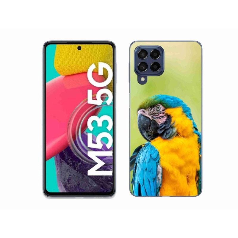 Gél tok mmCase a Samsung Galaxy M53 5G készülékhez - papagáj ara 2