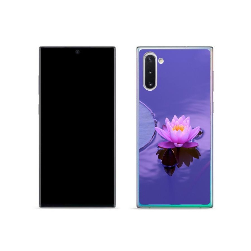 Gél tok mmCase a mobil Samsung Galaxy Note 10 - virág a felületen