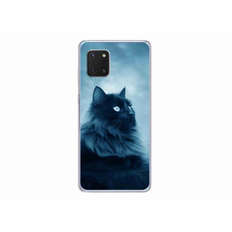 Gél tok mmCase Samsung Galaxy Note 10 Lite készülékhez - fekete macska 1