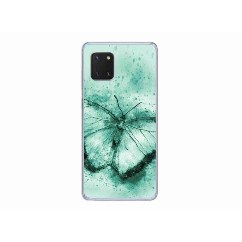 Gél tok mmCase Samsung Galaxy Note 10 Lite készülékhez - zöld pillangó