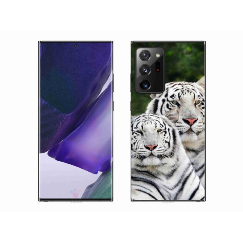 Gél tok mmCase a Samsung Galaxy Note 20 Ultra készülékhez - fehér tigrisek