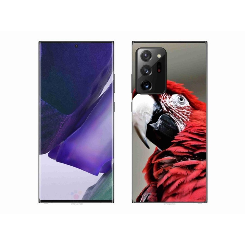 Gél tok mmCase a Samsung Galaxy Note 20 Ultra készülékhez - papagáj ara piros
