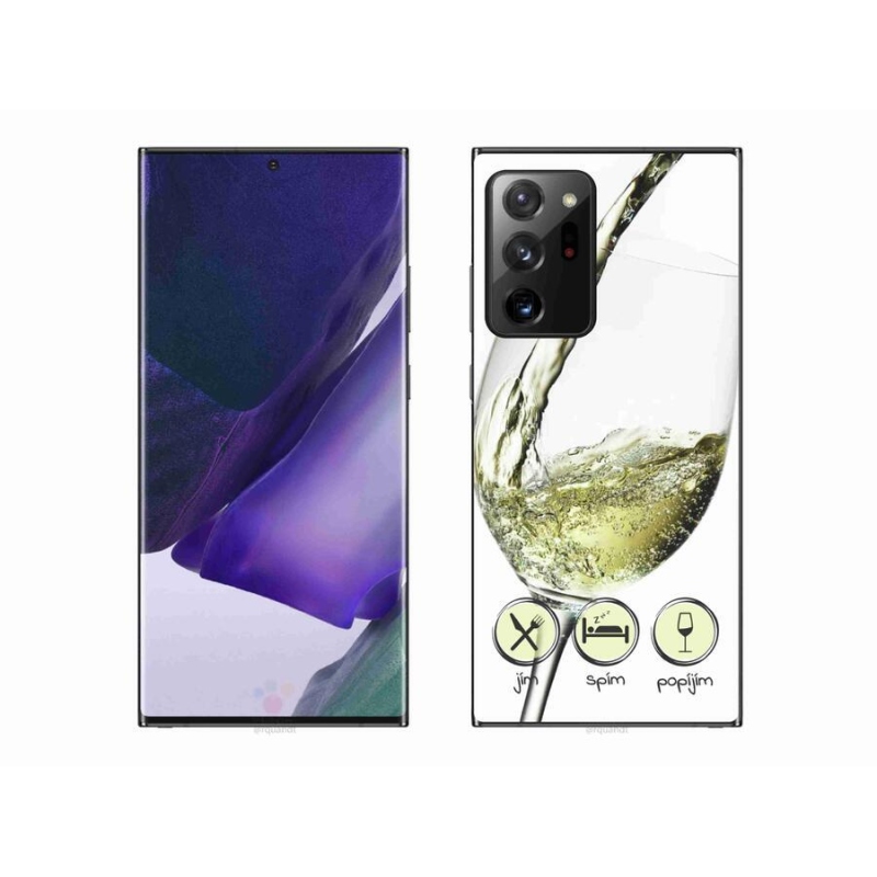 Gél tok mmCase mobiltelefonhoz Samsung Galaxy Note 20 Ultra - borospohár fehér