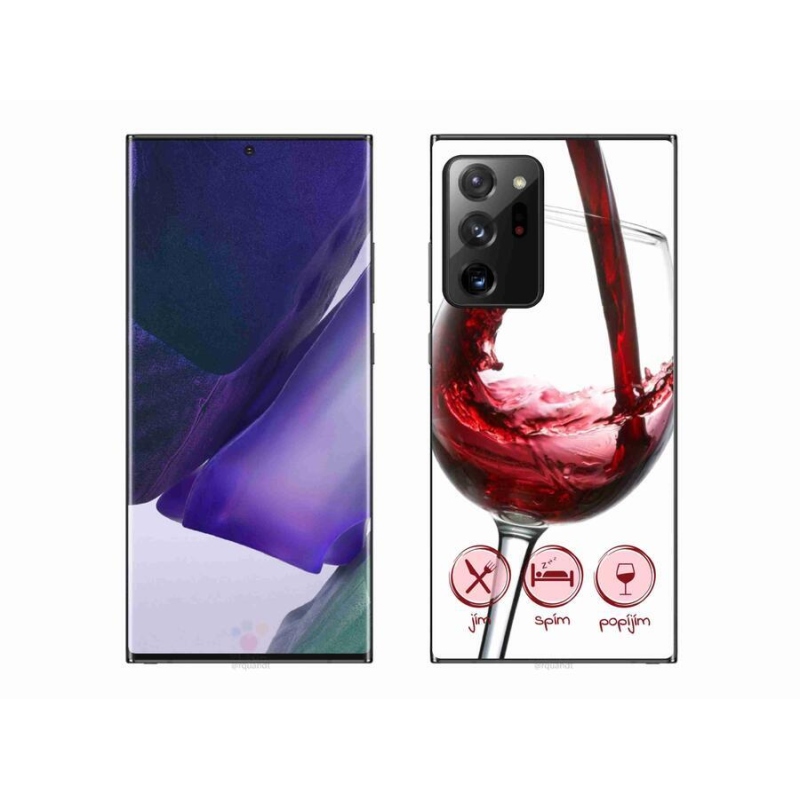 Gél tok mmCase mobiltelefonhoz Samsung Galaxy Note 20 Ultra - borospohár piros
