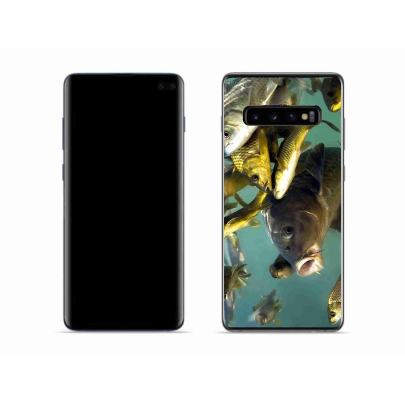 Gél tok mmCase mobiltelefonhoz Samsung Galaxy S10 - halak iskolája