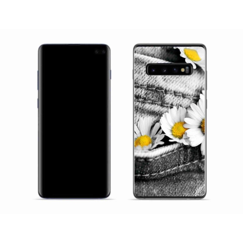 Gél tok mmCase mobiltelefonhoz Samsung Galaxy S10 - százszorszépek